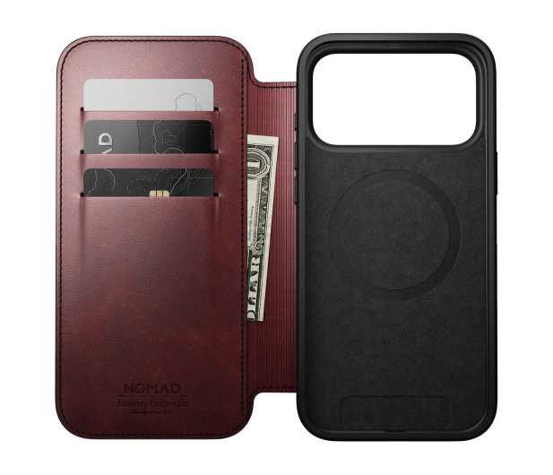 Nomad Modern Leather Folio do iPhone 17 Pro Max MagSafe burgund - 1362228 - zdjęcie 6